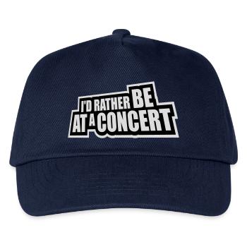 I'd Rather Be At A Concert Lustig Musik Konzert - Kids’ Baseball Cap - navy - Front