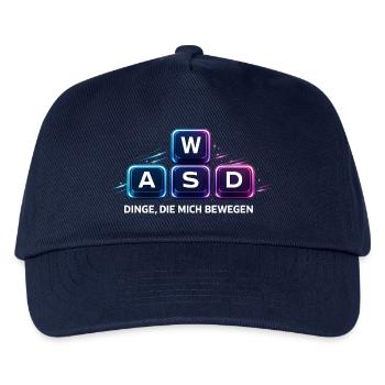 Dinge Die Mich Bewegen WASD PC Gamer - Kinder Basecap - Navy - Vorne