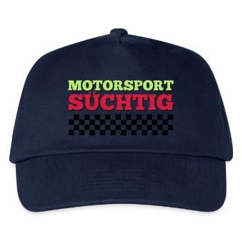 Motorsport Süchtig - Kinder Basecap - Navy - Vorne