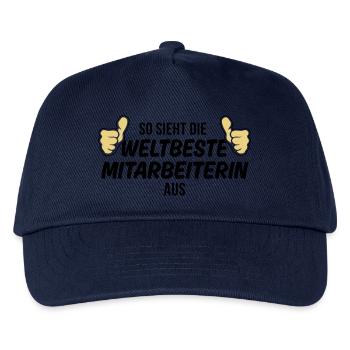 die weltbeste mitarbeiterin - Kinder Basecap - Navy - Vorne