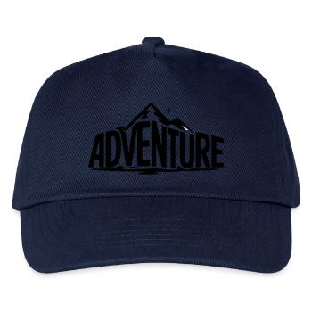 🏔 ADVENTURE – Hörst du den Ruf der Berge? - Kinder Basecap - Navy - Vorne