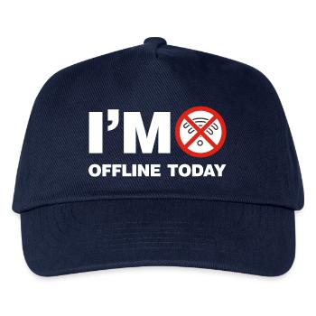 I'm Offline Today no Wlan Signal Internet Quotes - Kinder Basecap - Navy - Vorne