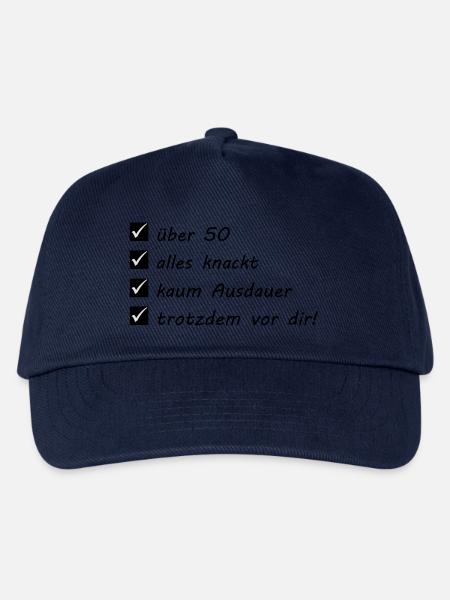 Sport - Marathon Über 50 - Kinder Basecap - Navy