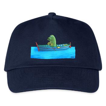 Hecht im Ruderboot - Kinder Basecap - Navy - Vorne