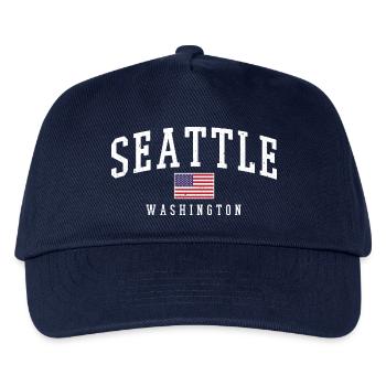 Seattle Washington - Casquette de baseball Enfant - marine - Devant