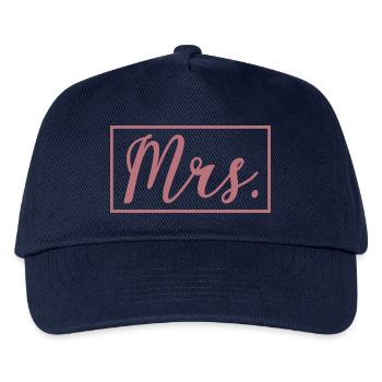 Mrs. Matching Paar Verlobung Hochzeit Flitterwochen - Kinder Basecap - Navy - Vorne