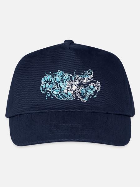Motif Fleur Bleue - Casquette de baseball Enfant - marine