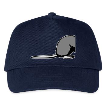 Ratte Rückseite Halb Lustig Schwanz Nagetier Tier - Kinder Basecap - Navy - Vorne