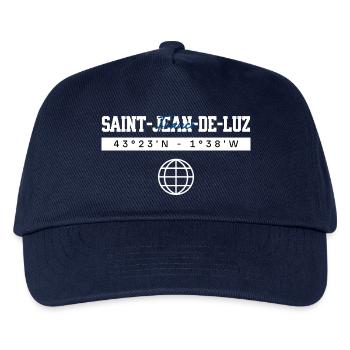 Saint-Jean-de-Luz Frankreich Koordinaten Souvenir - Kinder Basecap - Navy - Vorne