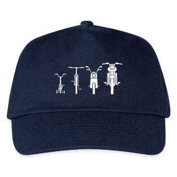 Motorrad Evolution - Geschenk - Kinder Basecap - Navy - Vorne