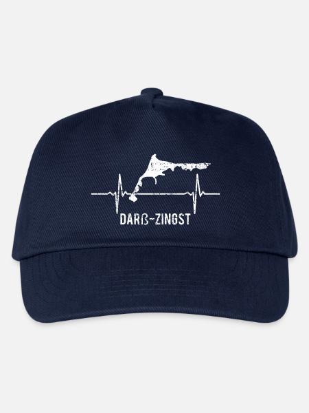 Geschenk, Heartbeat, Insel, Herzschlag Darß-Zingst - Kinder Basecap - Navy