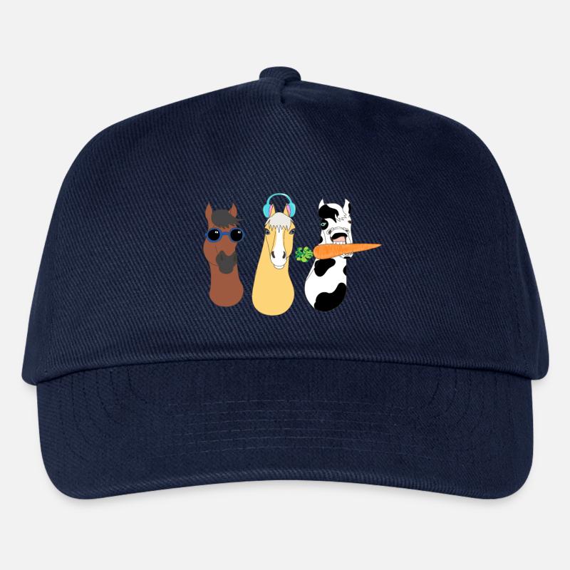Funky Tierdesign mit bunten Accessoires - Kinder Basecap - Navy