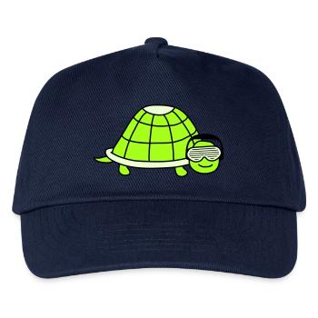Tortue mignonne DJ mignon Musique de fête Animal - Casquette de baseball Enfant - marine - Devant