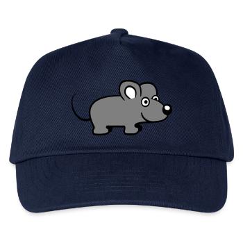 Maus Mäuschen Süße Kleine Ratte Nager Freundlich - Kinder Basecap - Navy - Vorne