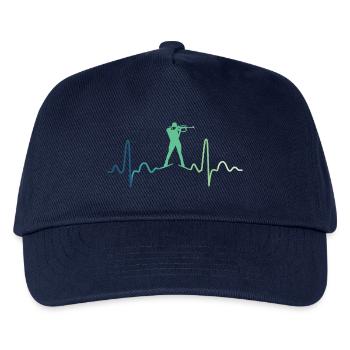 Biathlon Herzschlag-Biathlet - Kinder Basecap - Navy - Vorne