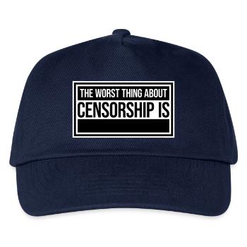 Le pire dans la censure, c’est l’ironie amusante - Casquette de baseball Enfant - marine - Devant