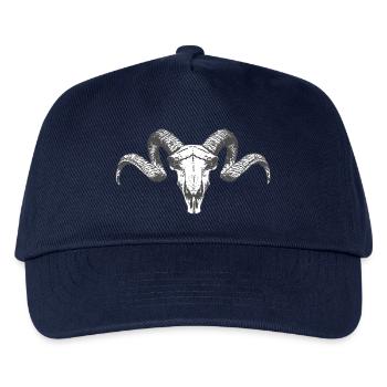 Ram Skull Vintage Grafik - Kinder Basecap - Navy - Vorne
