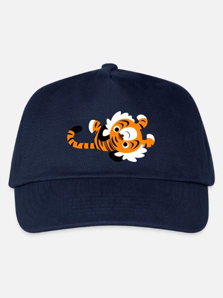 Niedlicher fauler Tiger von Cheerful Madness!! - Kinder Basecap - Navy