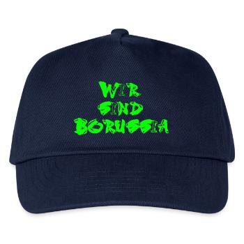 Wir sind BMG in grün - Kinder Basecap - Navy - Vorne