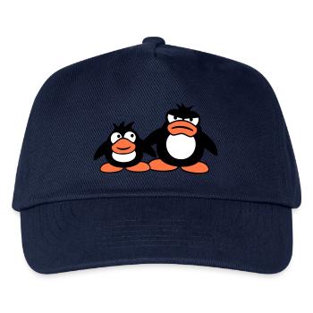 Pinguin zwei Freunde 2 Team großer Bruder wütend - Kinder Basecap - Navy - Vorne