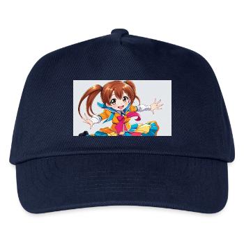 Ein niedliches manga maedchen - Kinder Basecap - Navy - Vorne