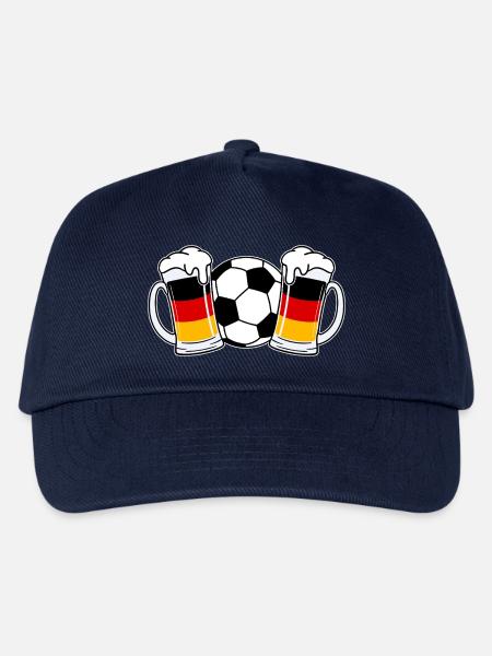 Fussball Deutschland Bier - Kinder Basecap - Navy