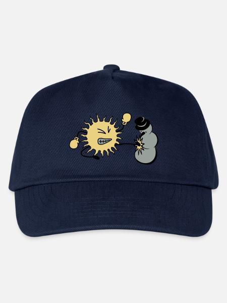 sonne kickt schneemann - Kinder Basecap - Navy