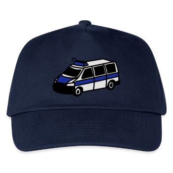 Polizeiwagen - Kinder Basecap - Navy - Vorne