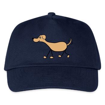 Funny Dog Drawing - Kids’ Baseball Cap - navy - Front