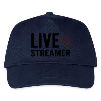 Streamer Live-Streamer - Kinder Basecap - Navy - Vorne