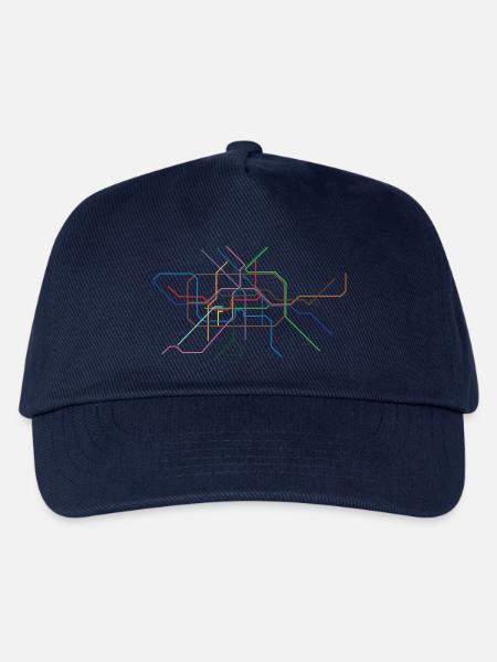 Abstrakte Minutinsektion Linienkunst - Kinder Basecap - Navy