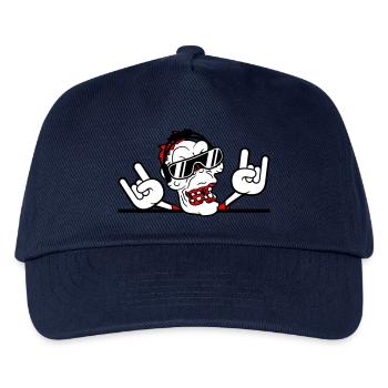 DJ Zombie Untoter Horror Halloween Party Feiern - Kinder Basecap - Navy - Vorne