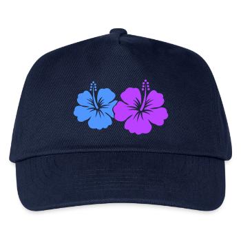 Hibiscus Flower - Kids’ Baseball Cap - navy - Front