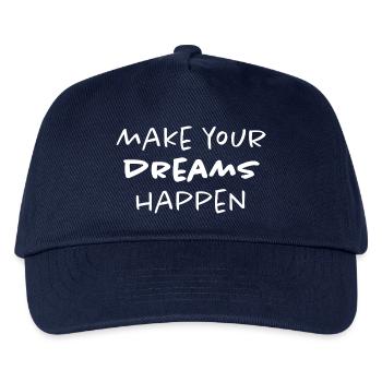 Träume Werden Wahr – Handgeschriebene Motivation - Kinder Basecap - Navy - Vorne