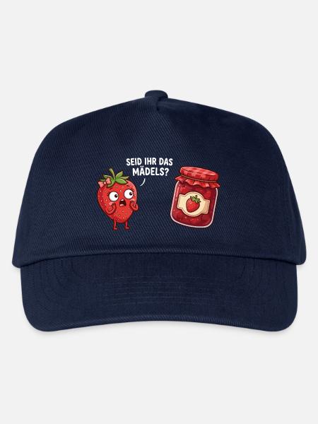 Seid ihr das Mädels Erdbeere Marmelade Lustig - Kinder Basecap - Navy