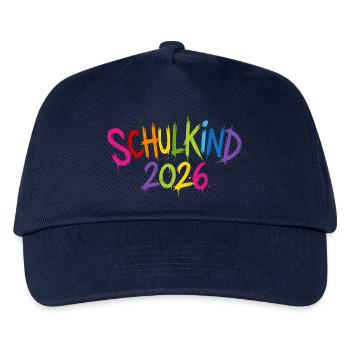 Schulkind 2026 - Kinder Basecap - Navy - Vorne