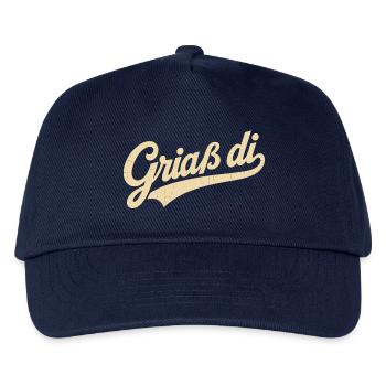 Griaß di Schriftzug Vintage - Kinder Basecap - Navy - Vorne