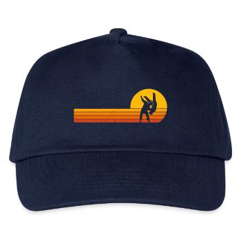 Sunrise retro judo - Kids’ Baseball Cap - navy - Front