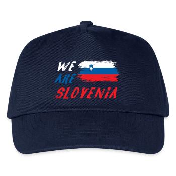 Wir sind Slowenien - Kinder Basecap - Navy - Vorne
