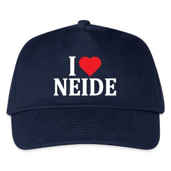 t-shirt name I love Neide t-shirt geschenkidee - Kinder Basecap - Navy - Vorne