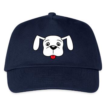 Dog Sticking Out Tongue Naughty Puppy Pet - Kids’ Baseball Cap - navy - Front