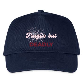 Fragile mais mortel – Soft Girl x Dark Romance - Casquette de baseball Enfant - marine - Devant