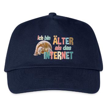 Älter als das Internet - Schildkröte - Kinder Basecap - Navy - Vorne