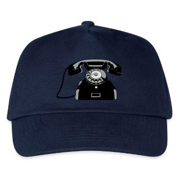 Oldschool Telefon - Kinder Basecap - Navy - Vorne