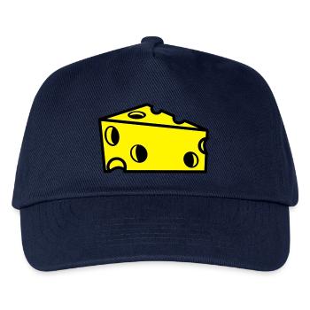Schweizer Käse mit Löchern, in Scheiben - Kinder Basecap - Navy - Vorne