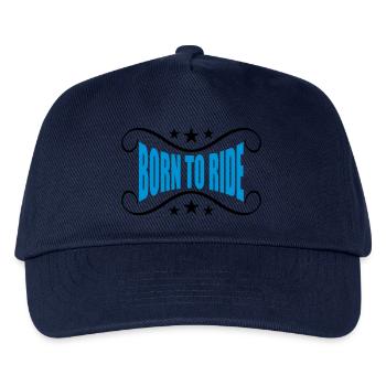 bannière née pour monter à moto - Casquette de baseball Enfant - marine - Devant