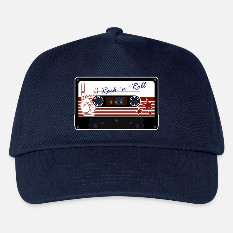 Retro Rock 'n' Roll Kassette - Kinder Basecap - Navy