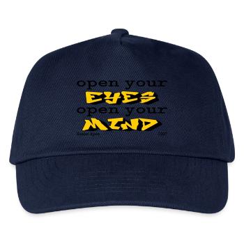 Öffne deine Augen Öffne deinen Geist - Kinder Basecap - Navy - Vorne