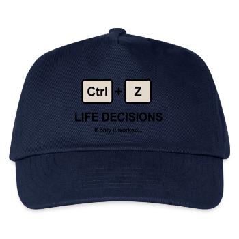 Ctrl + Z Décisions de vie - Casquette de baseball Enfant - marine - Devant