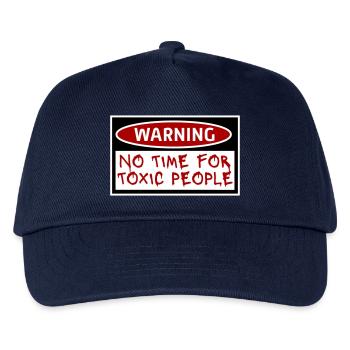 No Time Toxic People Boundaries Self Care Saying - Kids’ Baseball Cap - navy - Front